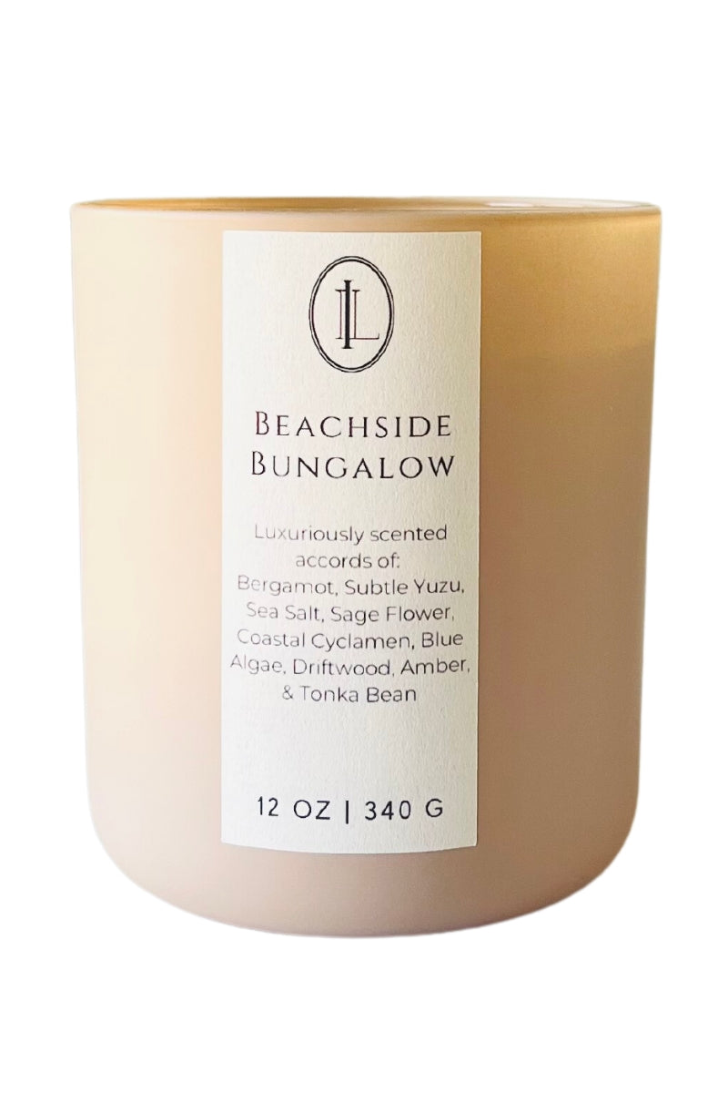 Beachside Bungalow wooden wick candle | beach house scented candle