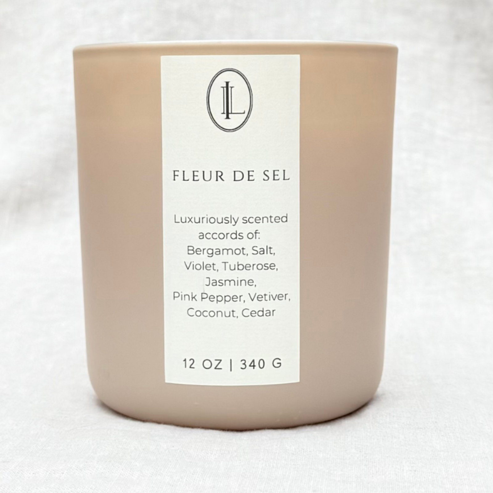 Fleur De Sel 12 oz Wood Wick Candle | Beachy & Salty Type