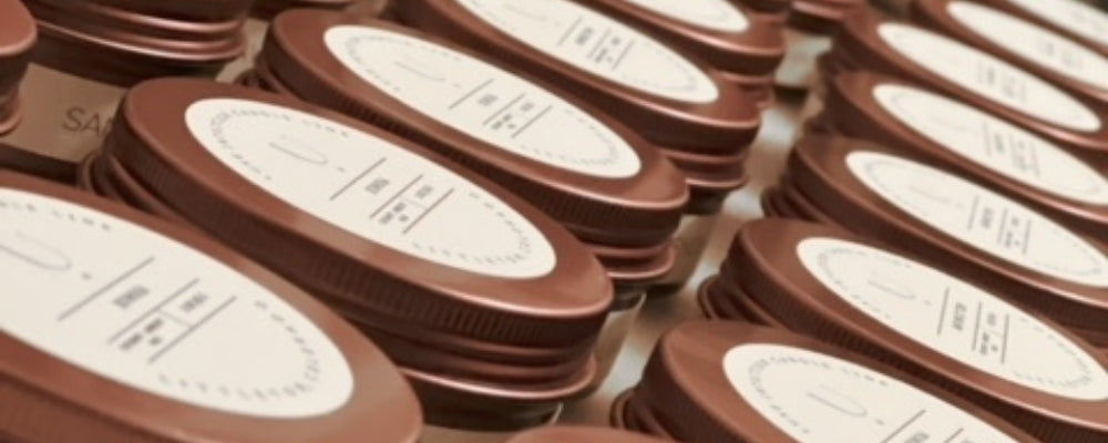 3 oz bronze custom wooden wick candle tins