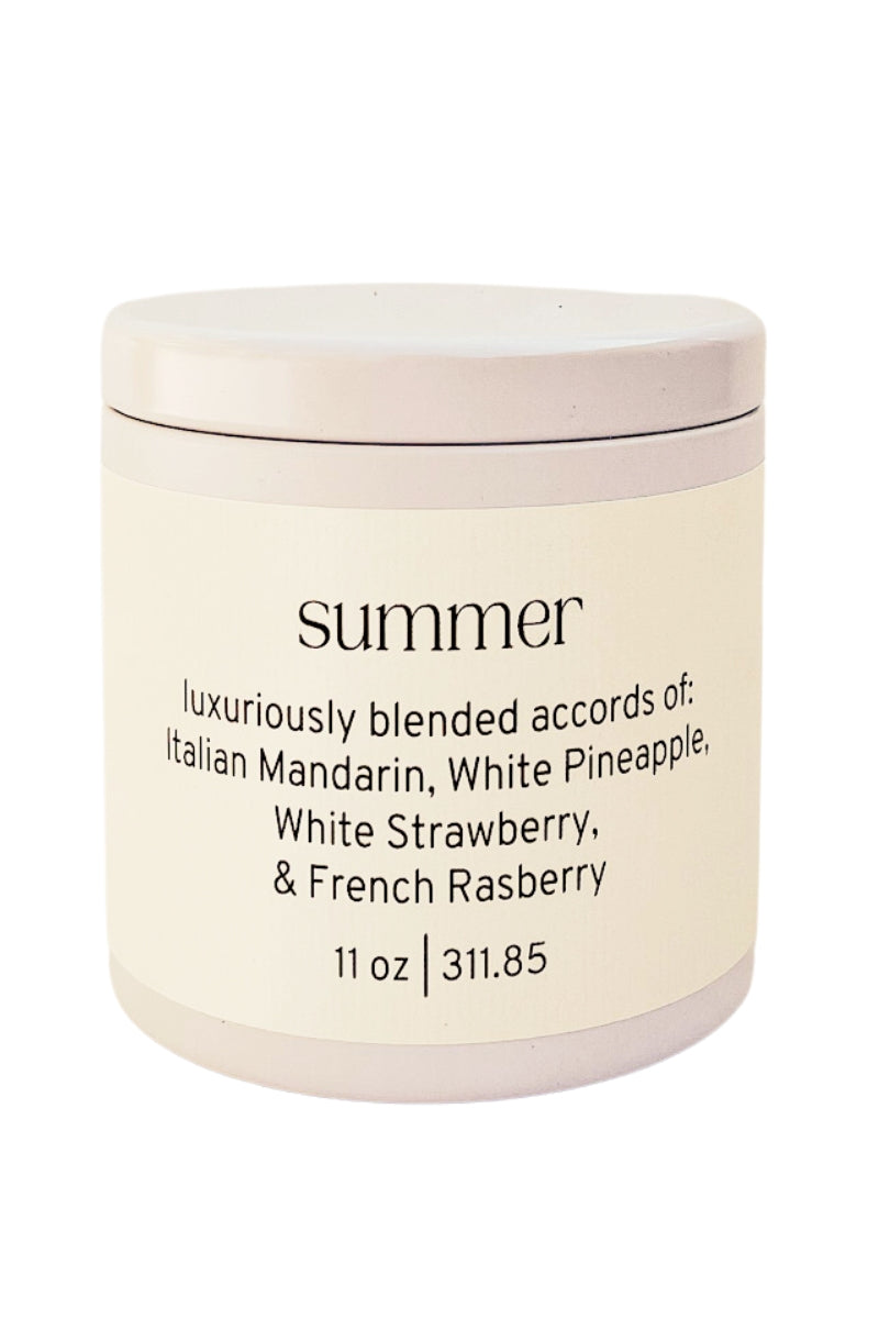 Custom Label Wedding Candle | Seasonal Scent | Summer 11 oz