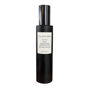 Agave Rose room and linen spray in matte black 120ml bottle with Turkish rose and honey notes — Luxe Intuition