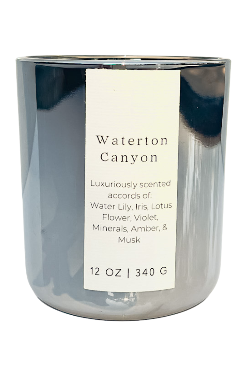 Waterton Canyon Coconut Wax Candle, a vegan friendly scented candle perfect for an eco conscious home.