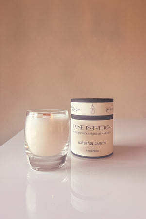 Waterton Canyon Coconut Wax Candle, a light floral and watery scented candle.